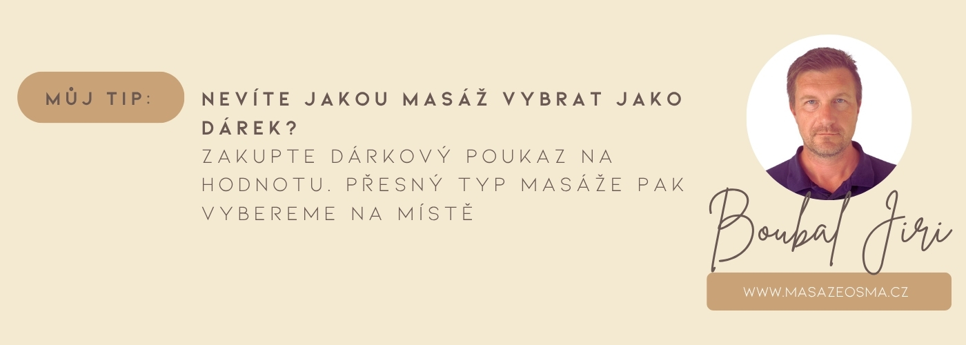 Darujte odpočinek: Dárkový poukaz na Masáže Osma České Budějovice
