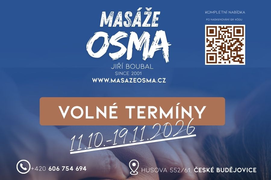 Hledáte dokonalý únik od každodenního stresu a profesionální péči o své tělo? Interiér našeho salonu Masáže Osma České Budějovice je navržen tak, aby vám poskytl maximální soukromí, klid a hlubokou relaxaci. Na fotografii vidíte náš masážní prostor, kde se specializujeme na regenerační procedury šité na míru vašim individuálním potřebám